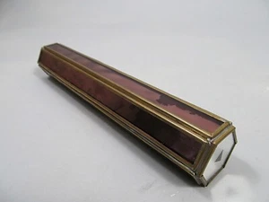 Vintage Stained Leaded Glass Kaleidoscope Art Collectible Handmade Pink 6 Sided - Picture 1 of 10