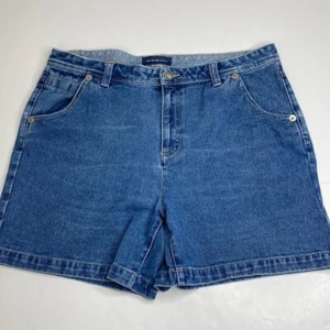 Vintage Bill Blass Womens Denim Shorts High-Waisted Embroidered Pocket Size 16 - Picture 1 of 13
