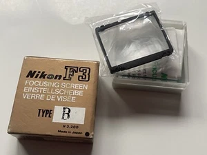 GENUINE NIKON F3 35MM FILM SLR CAMERA TYPE B FOCUSING SCREEN NEW! - Picture 1 of 5