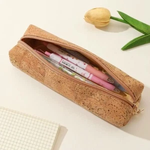 Kork Holz Stoff Federmäppchen Kosmetiktasche Öko Etui Kosmetik Aufbewahrung Organizer - Bild 1 von 6