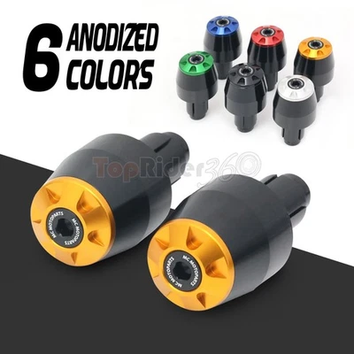 GOLD CNC Bar End Sliders STORM For Suzuki GSX-R 600 15-21 20 19 18 17 16 - Image 1 of 4