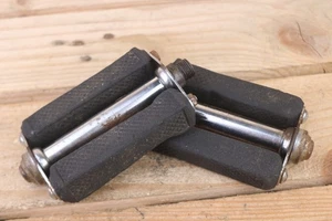 Raleigh Industries Gummi Pedale 9/16" Vintage Retro Stahl Rennrad City Bike 50er Jahre - Bild 1 von 6