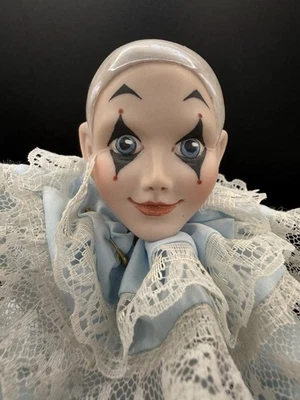 Clown Jester Porcelain Doll 12” Soft Body Bendable Limbs - Image 1 of 4