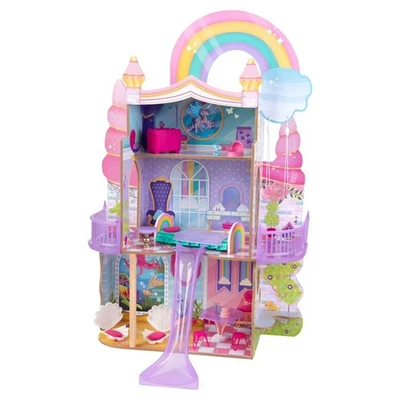 KidKraft Rainbow Dreamers Unicorn Mermaid Wooden Dollhouse with 15 Accessories - Image 1 of 3