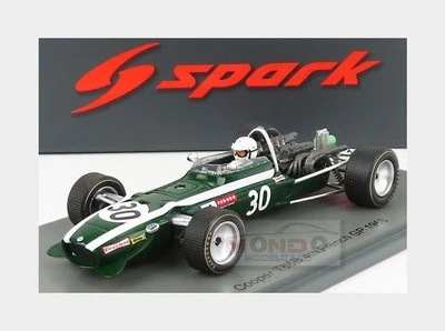 1:43 SPARK Cooper F1 T86B #30 France Gp 1968 V.Elford Green White S6984 - Immagine 1 di 2