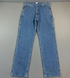 Jeans Lee Workwear Vintage Uomo 32x34 Blu Lavaggio Medio Leggendario Falegname Y2K - Foto 1 di 13