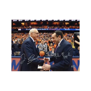 Fotografia firmata Jim Boeheim & Mike Krzyzewski autografata 11x14 (Steiner CX) - Foto 1 di 1