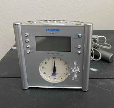 Sangean RCR-1 HWS FM AM Aux-in Tuning Clock Radio Tested Marine Atomic - Image 1 of 4