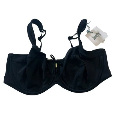 Panache Swim 38F 比基尼上衣黑色 Anya Riva SW1302 全杯 Balconnette 全新带标签 — 第 1/4 张图片