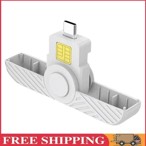 USB Card Reader Type-C USB Common Access CAC for SIM Chip ID Card (White) - Bild 1 von 9