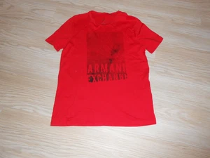 Men's~ARMANI EXCHANGE A/X~LOGO~RED~Short Sleeves Crew Neck~T-Shirt Size L~MINT~ - Picture 1 of 5
