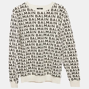 Balmain Kids White All-over Logo Cotton Sweatshirt 14 Yrs - Picture 1 of 6