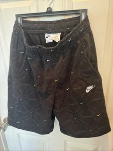 NIKE CLUB FLEECE AOP SHORTS DM7932-011 MEN'S Med Black Multicolor - Picture 1 of 5