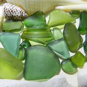 Vidrio de mar genuino raro verde musgo tamaño extra pequeño a pequeño de Japón 23107 - Imagen 1 de 3