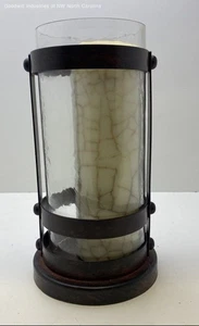 Unbranded Metal and Glass Candle Holder with Candle - Picture 1 of 6