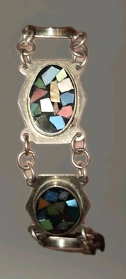 Pulsera Noa Zuman LIRM Plata de Ley 925 Mosaico Vidrio Romano Foto 1 de 4