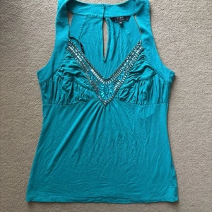 Y2K UK Size 12 Julien Macdonald STAR Embellished Top  - Picture 1 of 10
