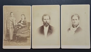 Antique Lot of 3 Cabinet Card Photographs by William SHEW'S, San Francisco, CA - Picture 1 of 5