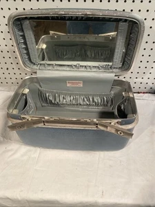 Vintage Samsonite Horizon Blue Train Cosmetic Case Hard Luggage - Picture 1 of 8