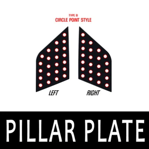 Sports Window Glass 3D A Pillar Red Plate For 10 11 12 Chevy Spark - Picture 1 of 1