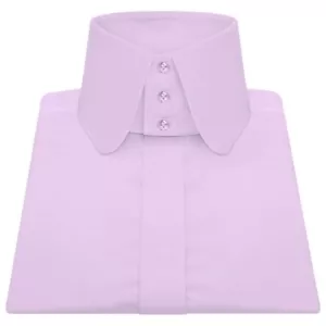 1930s Vintage High Penny Club Collar Mens Solid Light Lilac Hidden Placket Shirt - Bild 1 von 7