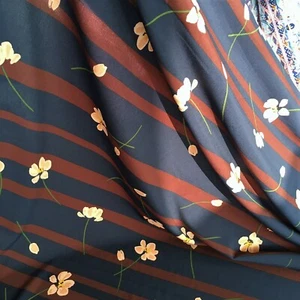 Designer Stoff CABI LLC Vintage super weich Krepp Schal Kleidung BTY marine Herbst - Bild 1 von 6