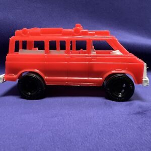 Strombecker Rescue Van 5-3/4" long Indoor Toy Vintage 1970s Plastic Paramedics