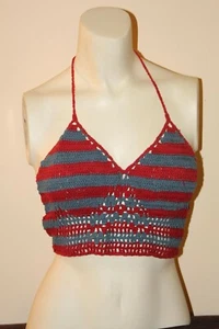 Häkel Neckholder Bikini Oberteil / Häkel Neckholder BH-Top / Häkeltop Sexy Damen Boho - Bild 1 von 13