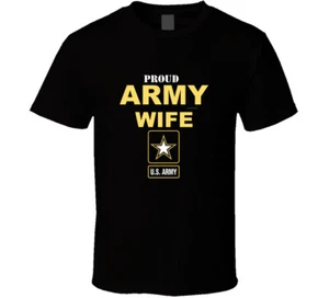 Proud Army Wife Military Family Gift T Shirt - Picture 1 of 2