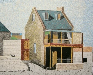 Sydney 1947 16" x 20" acrylic on board by Michael Byro - Bild 1 von 1