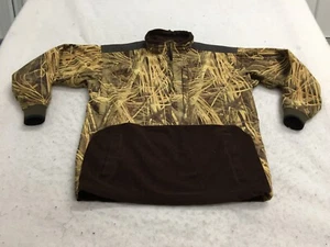 Gamehide Flyway Pullover Mens L Large Camouflage Fleece Bottom Pockets 1/4 Zip - Picture 1 of 13
