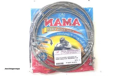 Juego de cables Vespa sin funda 6 piezas Vespa Rally, SS 180, Sprint 125-150 etc. Foto 1 de 2