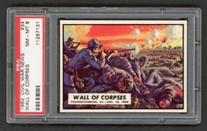 1962 Civil War News #34 Wall Of Corpses PSA 8 Well Centered, Remarkable Color - Picture 1 of 2