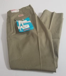 Vintage Stephens Permanentpresse khakifarbene Hose neu mit Etikett 42X31 Perlendruckknöpfe Herren - Bild 1 von 24