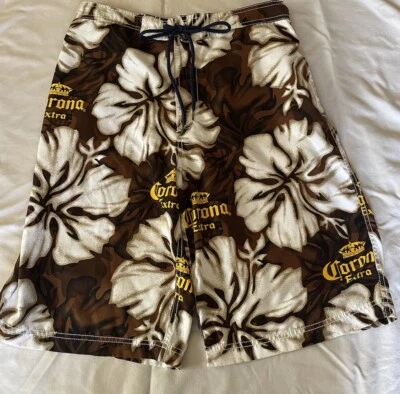 CORONA мужской коричневый цветочный Aloha доска шорты плавки размер очень большой - Изображение 1 из 4