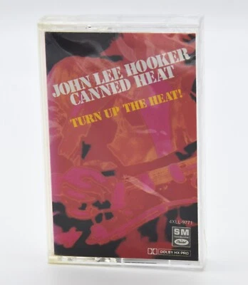 John Lee Hooker Canned Heat Turn Up The Heat! 1988 Vintage Cassette Tape SEALED Foto 1 de 4