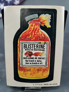 Topps Wacky Packages Stamp Card Sticker Blisterine Monster Mouthwash - Foto 1 di 2