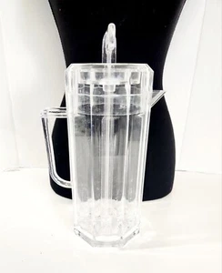 Vintage schöner Plexiglas 80er Jahre Krug mit Rührfähigkeit Mid Century klar  - Bild 1 von 10