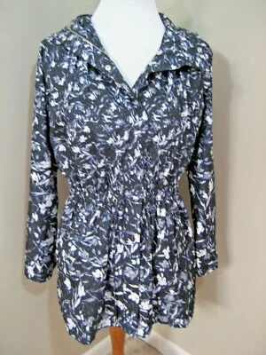 WHBM WHITE HOUSE BLACK MARKET Multicolor Elastic Waist Snap Zip Hooded Jacket XS - Изображение 1 из 4