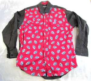 Frontier Series Cowboy Shirt Mens L Western Rockabilly Southwest Aztec Paisley - Picture 1 of 9