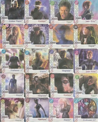 X-MEN THE MOVIE ACTION FLIPZ 2000 COMPLETE BASE CARD & INSERT SET 40 + 5 MARVEL - Image 1 of 3
