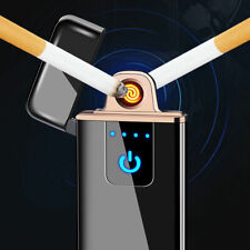Smart Touch Sensor Usb Rechargeable Double Arc Flameless Plasma Electric Lighter