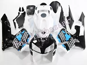 Fit for 2005 2006 CBR600RR Black White Blue Limited Ed ABS Injection Fairing Kit - Foto 1 di 8