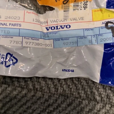 VÁLVULA DE VÁCUO NOS VOLVO 1323894 PARA 740 E OUTRAS APLICAÇÕES. - Imagem 1 de 2