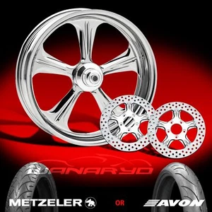 Performance Machine 21 x 3.5″ Wrath Chrome Front Wheel Kit Harley Touring PM - Picture 1 of 3