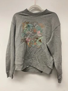 COACH Gray Cotton Sweatshirt Doodle Embroidered Size M Women’s - Picture 1 of 6