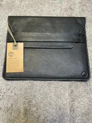 TIMBERLAND BLACK 100 % GENUINE  LEATHER TABLET SLEEVE ~ PAD HOLDER   A1BEW001 - Image 1 of 4