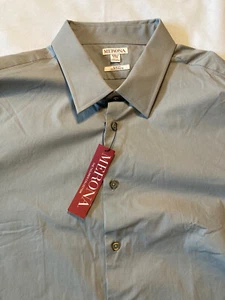 Merona Tailored Collection Men's Gray Long Sleeve Shirt NWT Slim Fit XXL TTG - Picture 1 of 3