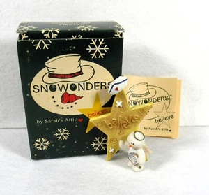Sarahs Attic Snowonders Believe in Caring Nurse 3.5” Snowman Angel Figurine 9112 - Picture 1 of 7