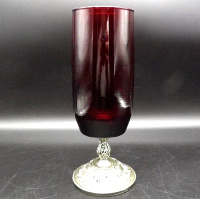 Vaso vintage Newport Royal Ruby por Anchor Hocking 7,5" de altura possivelmente reaproveitado - Imagem 1 de 4